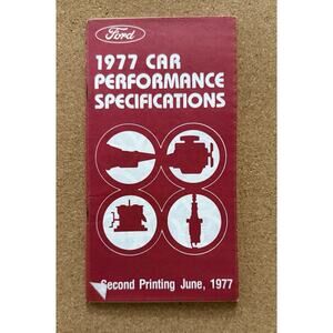 1977 Ford Car Shop Manual Set 1-4 + Performance Specs Original OEM Service
